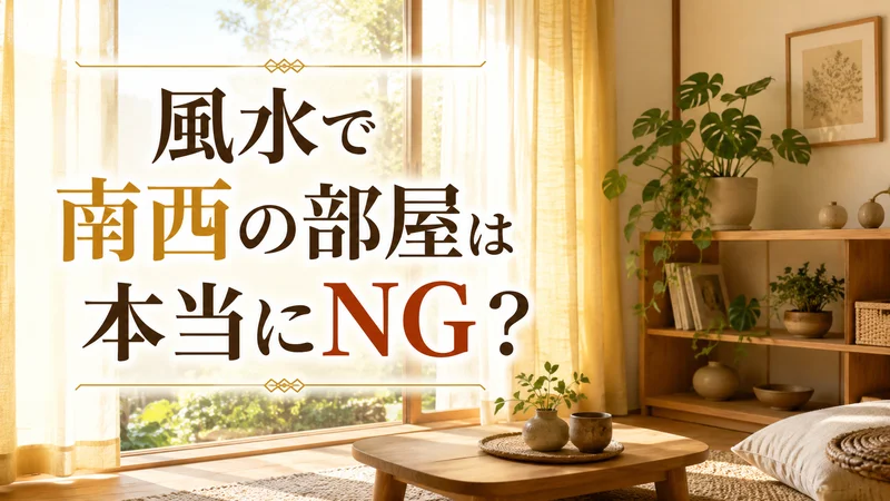 南西の部屋の風水インテリア｜午後の光が差し込む和のリビング
