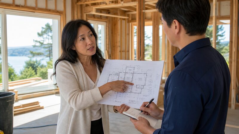 四柱推命の建禄帝旺タイプが住まいを検討する様子のイメージ