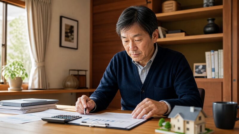 四柱推命の墓タイプと不動産への関心を表すイメージ