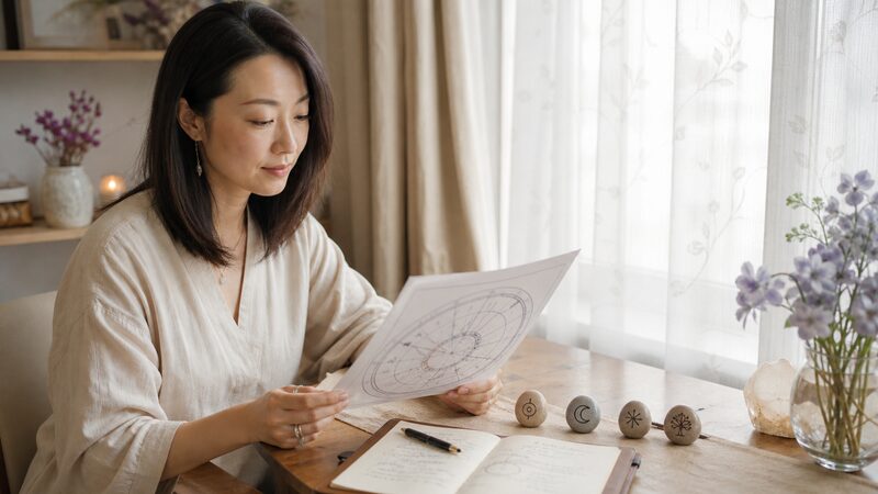財帛宮に入る星や四化の意味を落ち着いて読み解く女性