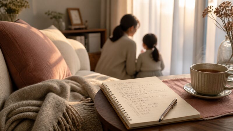 異常干支のよくある質問と暮らしの振り返りをイメージした部屋