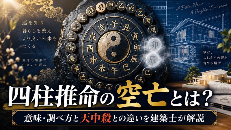 十干十二支の組み合わせから空亡が生まれる仕組みを表した円環図のイメージ